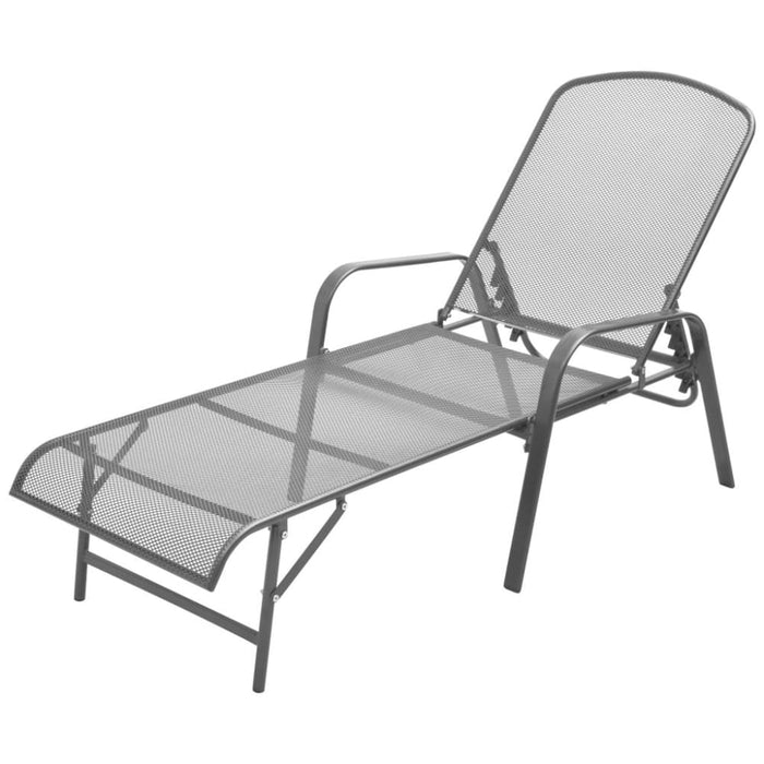Sun Lounger Steel Anthracite Axixp