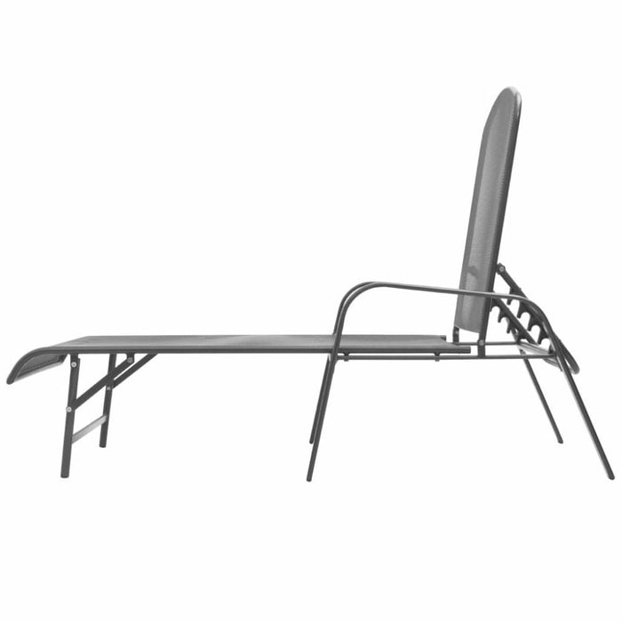 Sun Lounger Steel Anthracite Axixp
