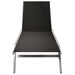 Sun Lounger Steel and Textilene Black Anboo