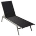 Sun Lounger Steel and Textilene Black Anboo