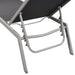 Sun Lounger Steel and Textilene Black Anboo