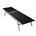 Sun Lounger Steel and Textilene Black Anboo