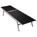 Sun Lounger Steel and Textilene Black Anboo