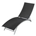 Sun Lounger Steel and Textilene Black Axnll