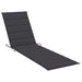 Sun Lounger With Table And Cushion Solid Teak Wood Tbltbxo