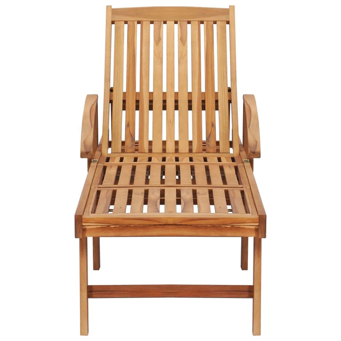 Sun Lounger with Table Solid Teak Wood Anboi