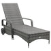 Sun Lounger with Wheels Poly Rattan Anthracite Akaki