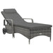 Sun Lounger with Wheels Poly Rattan Anthracite Akaki