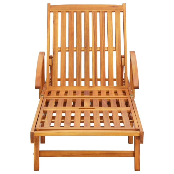 Sun Loungers 2 Pcs With Cushions Solid Wood Acacia Tbiittb