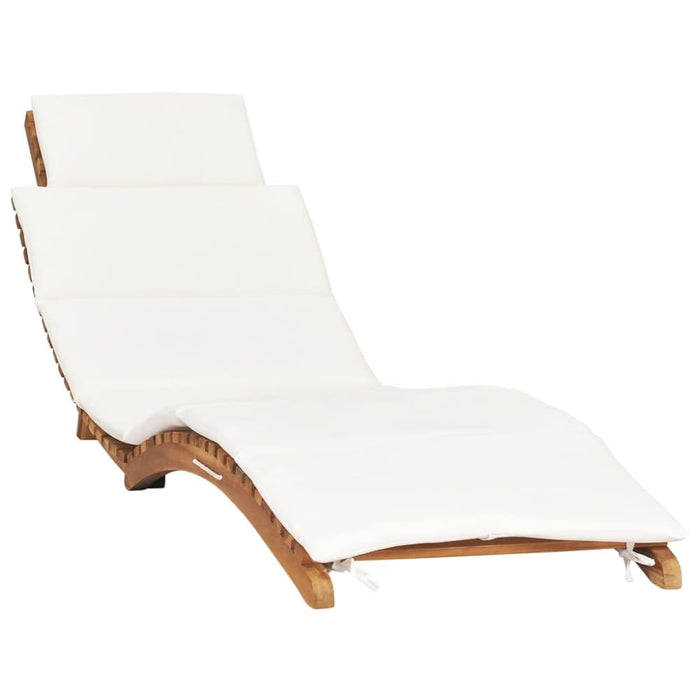 Sun Loungers 2 Pcs with Cushions Solid Wood Teak Toatltt