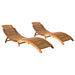 Sun Loungers 2 Pcs Solid Wood Acacia Tbiitlb