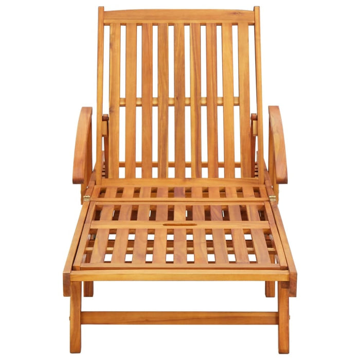 Sun Loungers 2 Pcs Solid Wood Acacia Tbiitxk