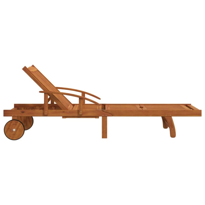 Sun Loungers 2 Pcs Solid Wood Acacia Tobakli