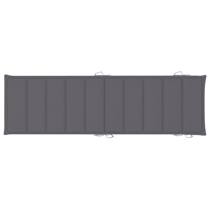 Sun Loungers 2 Pcs With Table And Cushions Solid Wood