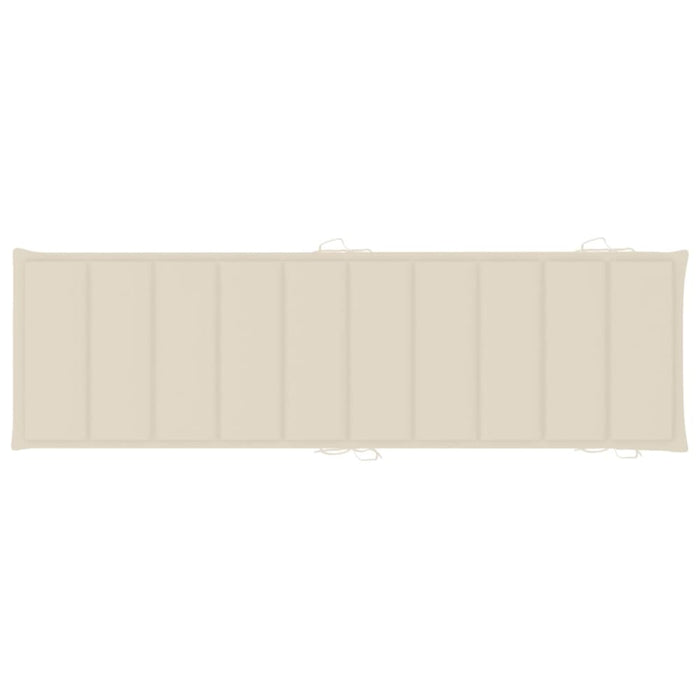 Sun Loungers 2 Pcs With Table And Cushions Solid Wood