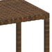 Sun Loungers 2 Pcs with Table Poly Rattan Brown Toilti