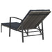 Sun Loungers 2 Pcs with Table Poly Rattan Grey Toiltk
