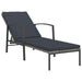 Sun Loungers 2 Pcs with Table Poly Rattan Grey Toiltk