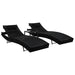 Sun Loungers 2 Pcs with Table Poly Rattan and Textilene
