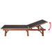 Sun Loungers 2 Pcs with Table Solid Acacia Wood