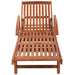 Sun Loungers 2 Pcs With Table Solid Acacia Wood Xiallx