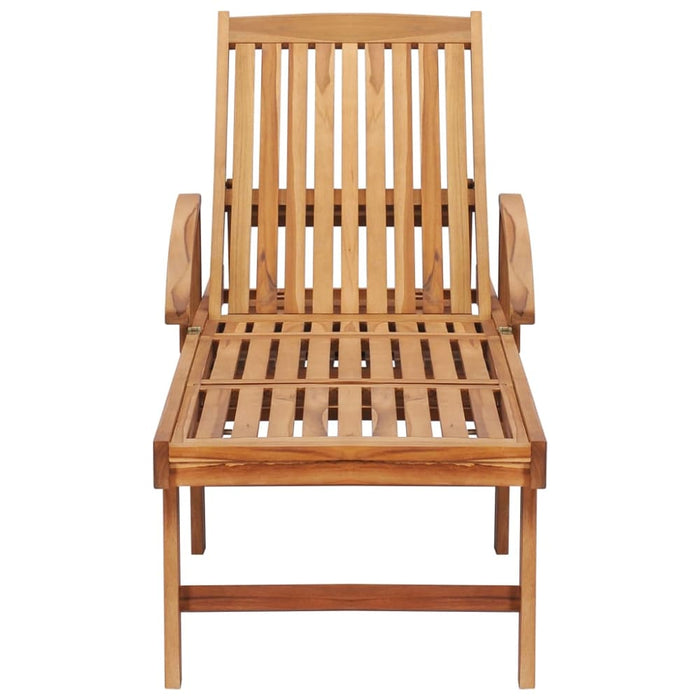 Sun Loungers 2 Pcs with Table Solid Teak Wood Tbpoati