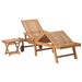 Sun Loungers 2 Pcs with Table Solid Teak Wood Tbpoati