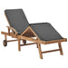 Sun Loungers with Cushions 2 Pcs Solid Teak Wood Dark Grey