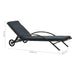 Sun Loungers with Table Poly Rattan Anthracite Aiiai