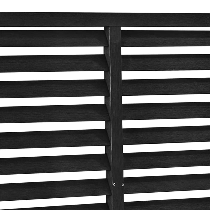 Louver Fence Wpc 180x180 Cm Black Tonobn