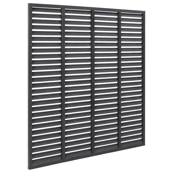 Louver Fence Wpc 180x180 Cm Grey Tonobi