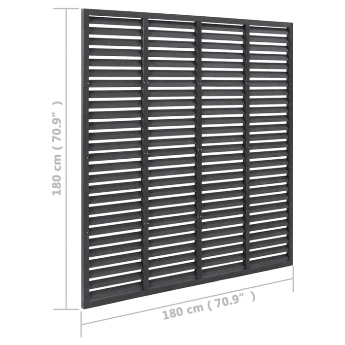 Louver Fence Wpc 180x180 Cm Grey Tonobi