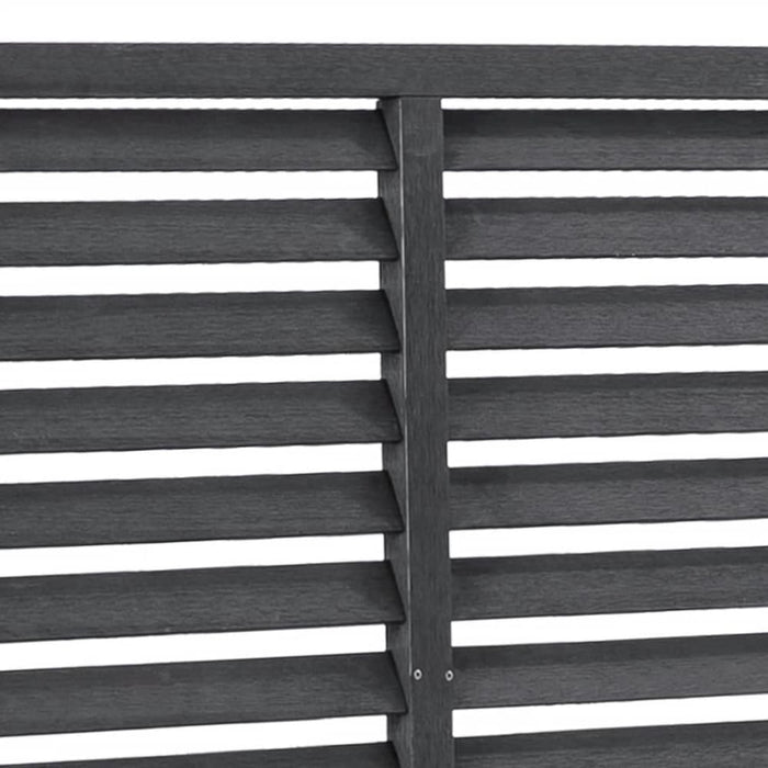 Louver Fence Wpc 180x180 Cm Grey Tonobi