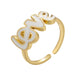 Love Letter Rings Exquisite 18k Gold Plated Finger Lover