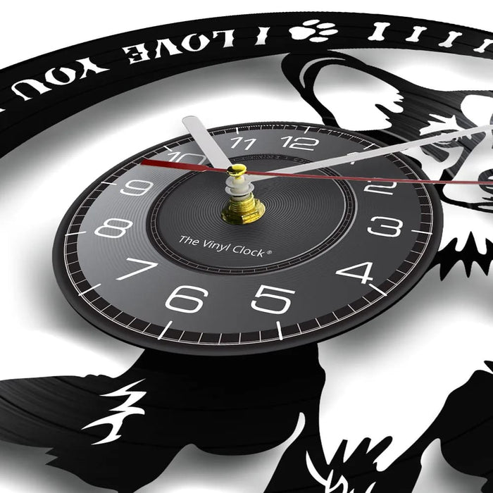 Love you to the Moon Corgi Vinyl Record Clock