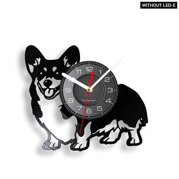 Love you to the Moon Corgi Vinyl Record Clock