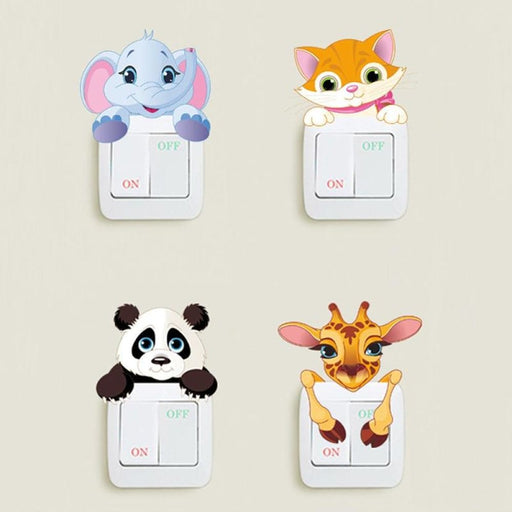 Lovely Animal Switch Stickers For Home Decoration