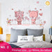 Lovely Pink Bear Wall Sticker For Kids Room Decoration