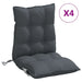 Lowback Chair Cushions 4 Pcs Anthracite Oxford Fabric Tiilix