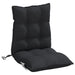 Lowback Chair Cushions 4 Pcs Black Oxford Fabric Tiilkt