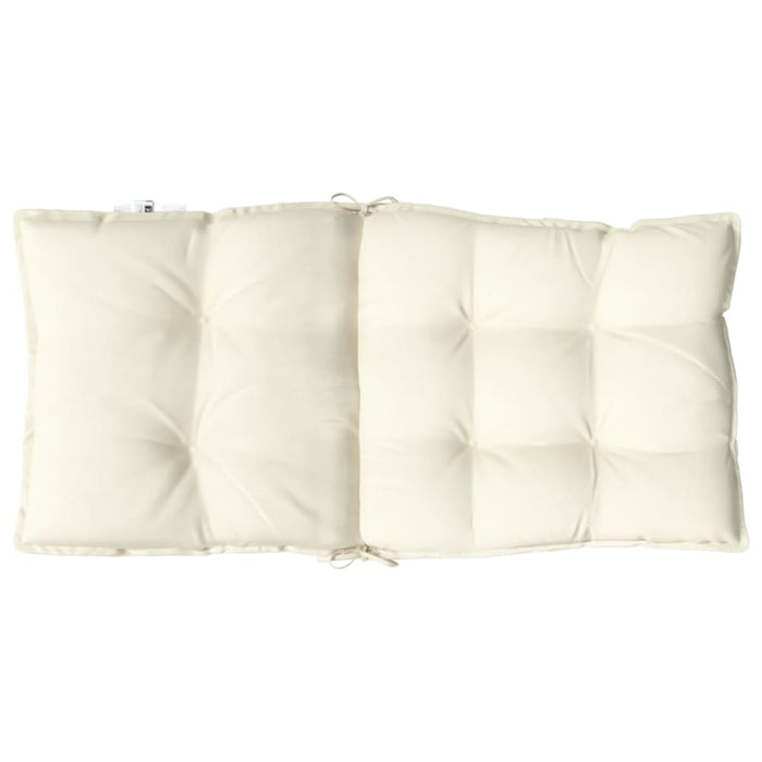 Lowback Chair Cushions 4 Pcs Cream Oxford Fabric Tiilin