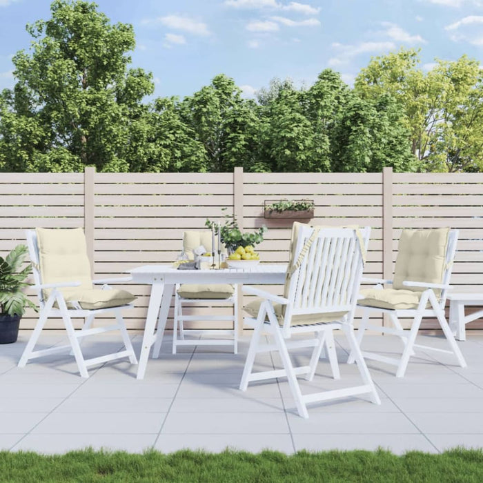 Lowback Chair Cushions 4 Pcs Cream Oxford Fabric Tiilin