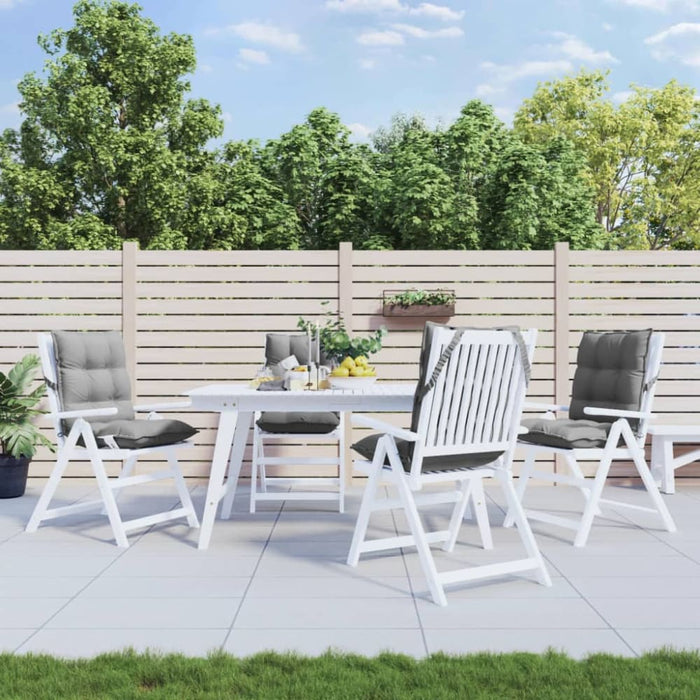 Lowback Chair Cushions 4 Pcs Grey Oxford Fabric Tiilip