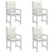 Lowback Chair Cushions 4 Pcs Melange Cream 100x50x4 Cm