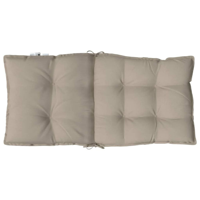 Lowback Chair Cushions 4 Pcs Taupe Oxford Fabric Tiilkl