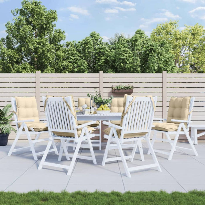 Lowback Chair Cushions 6 Pcs Beige Oxford Fabric Tiilnx