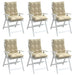 Lowback Chair Cushions 6 Pcs Beige Oxford Fabric Tiilnx
