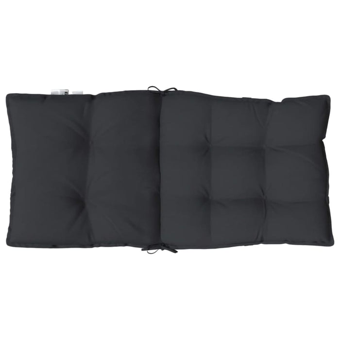 Lowback Chair Cushions 6 Pcs Black Oxford Fabric Tiilka