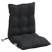 Lowback Chair Cushions 6 Pcs Black Oxford Fabric Tiilka