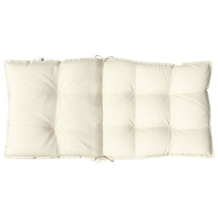 Lowback Chair Cushions 6 Pcs Cream Oxford Fabric Tiilik